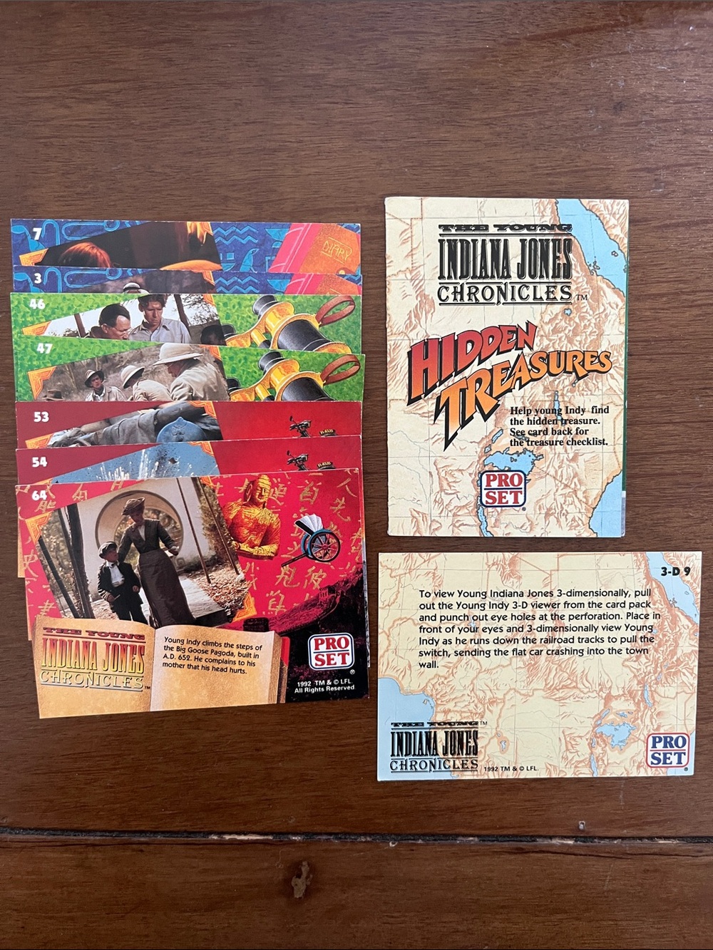 The Young Indiana Jones Chronicles Trading Cards - set of 9